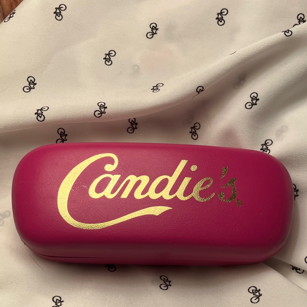 Candie's Hot Pink Sunglasses Case with Gold Logo